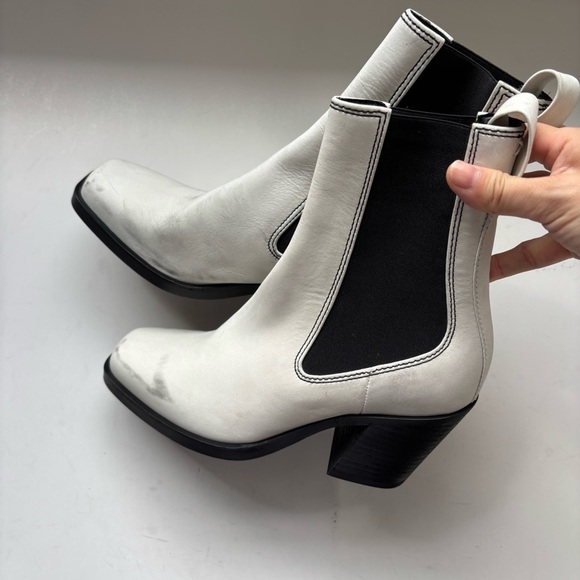 Rag & Bone Axis Leather‎ Boots In Antique White Sz 36.5/ US 6.5 $425 - Picture 5 of 8